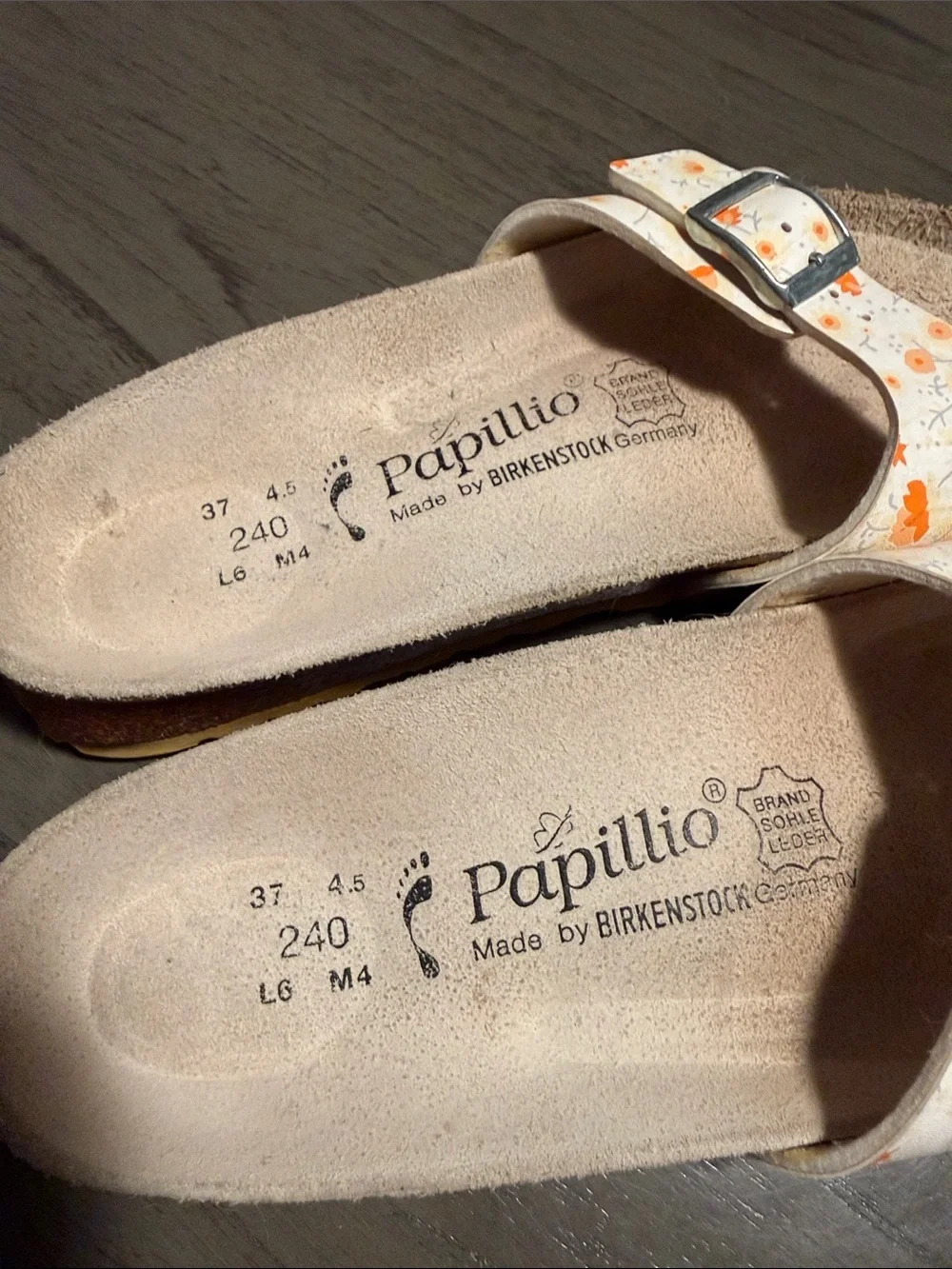 Papillio Women’s Floral Orange Print Slide Sandals